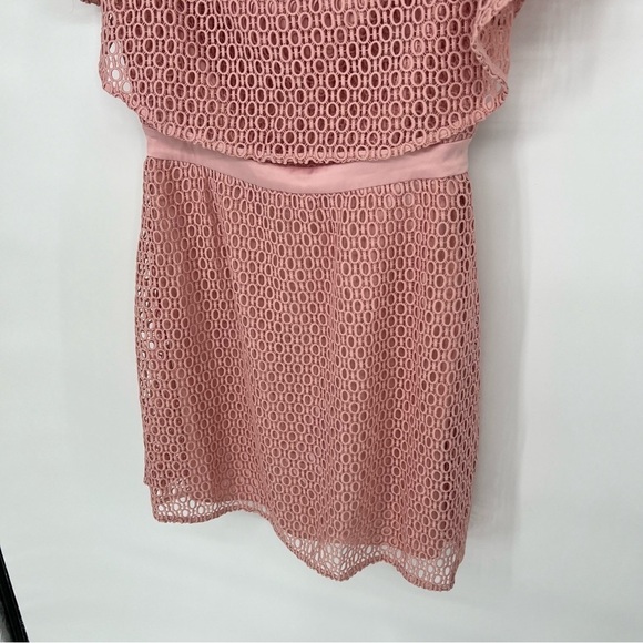 Bardot Eyelet Off The Shoulder Derby Dress in Light Pink - Picture 4 of 16